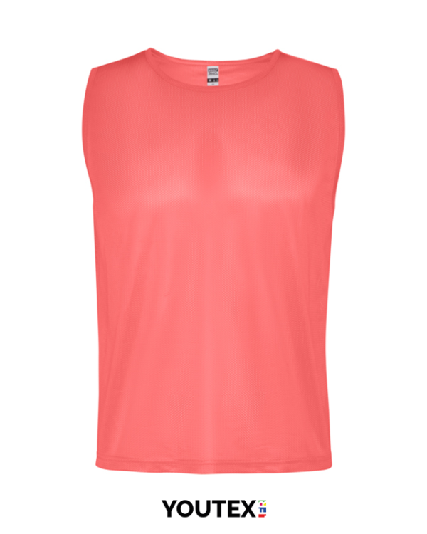Chasuble sports collectifs personnalisable rose