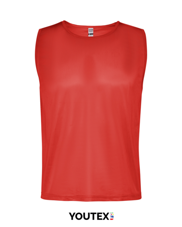 Chasuble sports collectifs personnalisable rouge